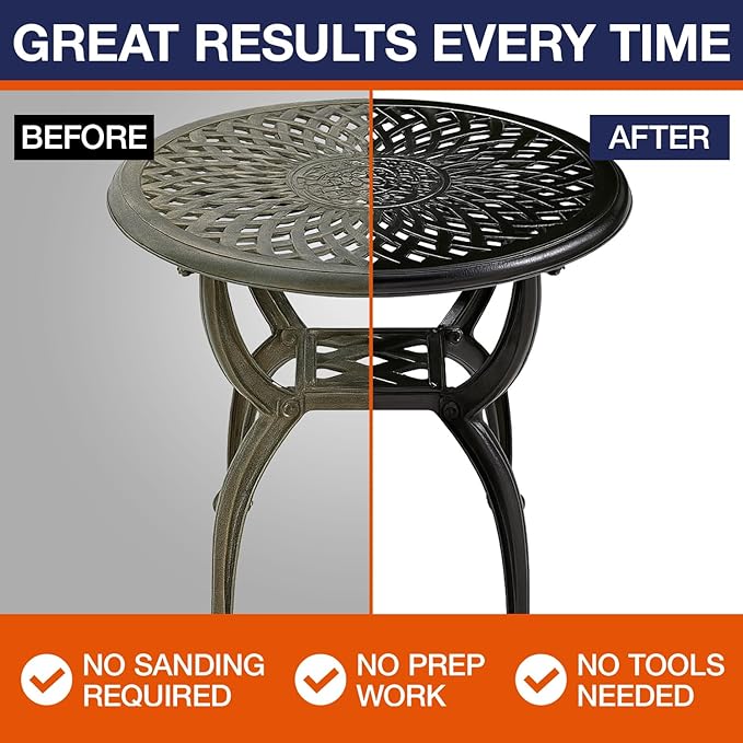 All-In-1 Aluminum Cleaner & Restoration Solution – Made in USA, Restores Faded Patio Furniture, Garage Doors, & Outdoor Fixtures, Aluminum Brightener & Restorer for All Painted Metal Surfaces, 16 OZ