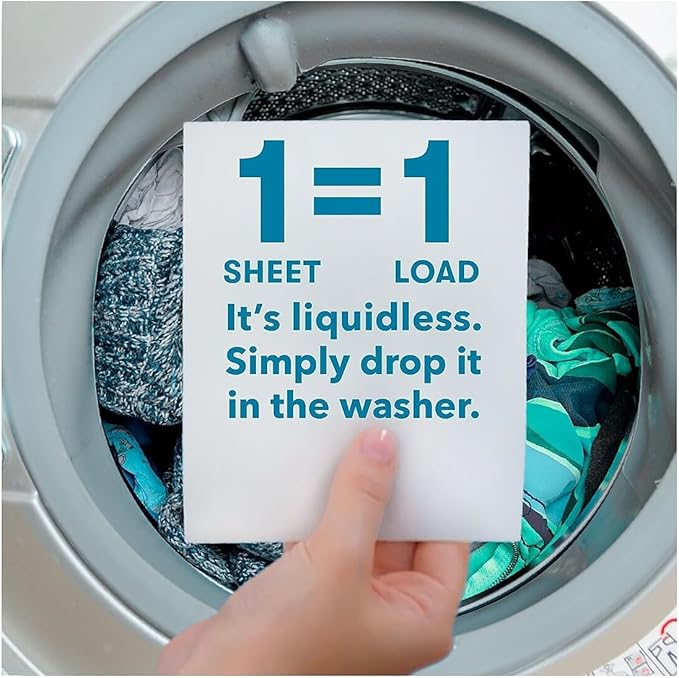 ECOS Laundry Detergent Sheets Vegan, No Plastic Jug, No Mess & Liquid Free - Laundry Sheets in Washer - Hypoallergenic, Plant Powered Laundry Detergent Sheets - Magnolia & Lily - 50 Sheets (Pack of 1)