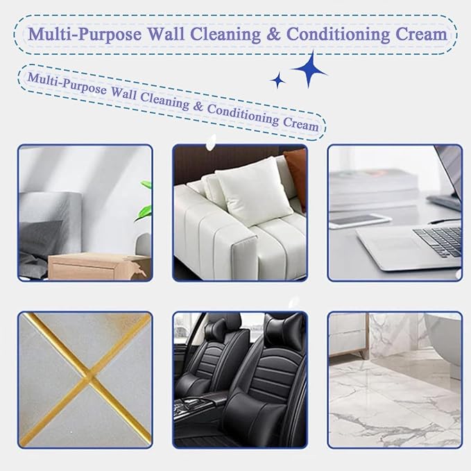 Multi-Purpose Wall Cleaning & Conditioning Cream, Hard Surface Cleaning Paste, Powerful Wall Cleaning Cream, Pen Ink Stain Remover from Wall, All-Purpose Cleaner, Multipurpose Cleaning Cream (1)