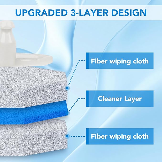 Disposable Toilet Wand Refills for Clorox, 50 Count - Compatible with Clorox Toilet Wand for bathroom Cleaning