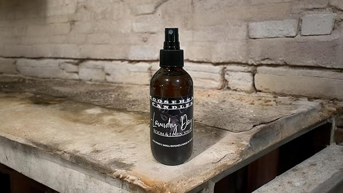 **Cotton and Clean Laundry Scented Room and Linen Spray - All Natural Ingredients - Skin Safe - 4oz Premium Amber Bottle - Over 600 Sprays - Fresh and Long-Lasting Fragrance**