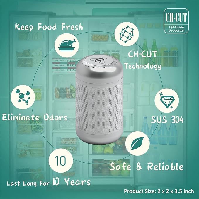 Magic Capsule-2026 NEW Upgrade-Refrigerator Deodorizer, Lasts for 10 Years, Odor Eliminator, Fridge Deodorizer, Beats Baking Soda and Bamboo Charcoal Air Purifying Bags