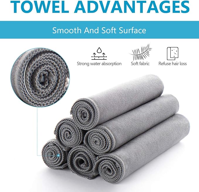 ZHIDIAN Screens Cleaning Microfiber Suede Cloth, 8Pack Streak Free Lint Free Large Rag for Car Screen, TV, Computer, Camera Lenses, Phones, Electronics Devices & All Delicate Surface, 12x12in