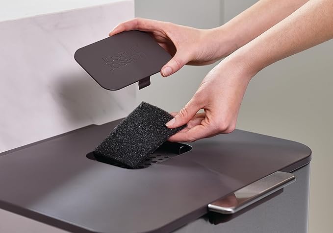 Joseph Joseph Intelligent Waste Activated Carbon Odor Filter Refills for Food Waste Caddy Kitchen Bin - Pack of 2