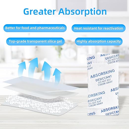 Silica Packets – 0.5 Gram 600 Packs Silica Gel Packets, Food Grade Desiccant Packs with Color Indicating, Premium Moisture Absorbers for Spices, Foods, Seeds, Dehydrated Vegetable Storage