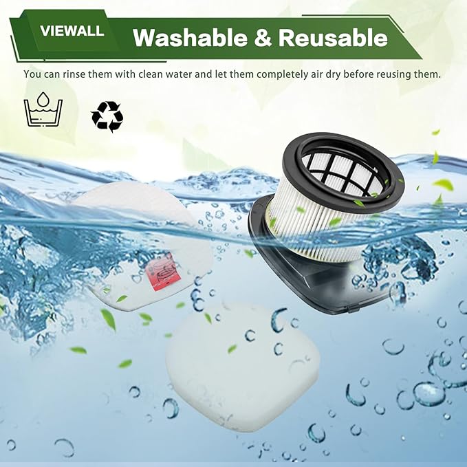 IZ377H IZ376H IZ362H Filter Replacement for Shark IZ363HT IZ382H IZ462H IZ387H IZ163H IZ464H IZ483H IZ482H IZ162H IZ361H Pet Cordless Stick Vacuum, Part XHF161H & 617FJ140, 2 HEPA 4 Foam Felt Filter