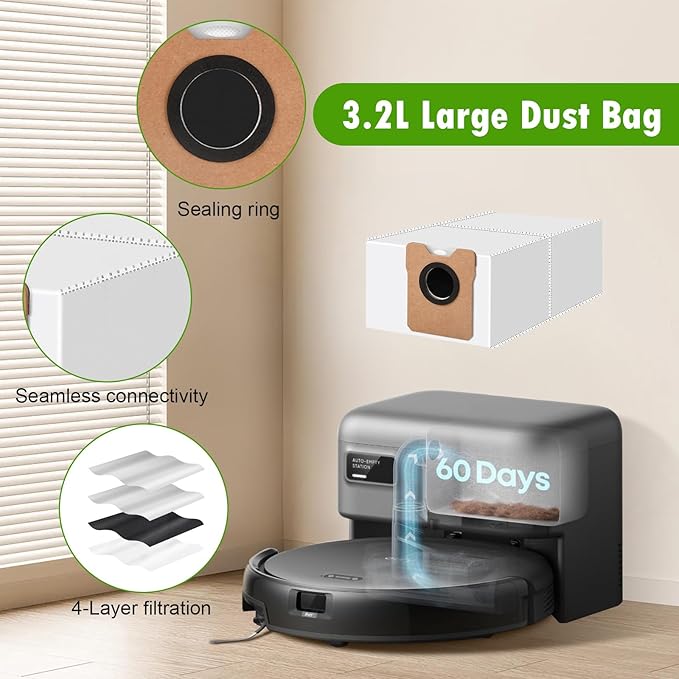 20 Pack Replacement Accessories Compatible with eufy C10 Robot Vacuum Cleaner, 2 Main Brush 6 Sidebrush 4 Filter 6 Dust Bag 1 Cleaning Brush 1 Screwdriver