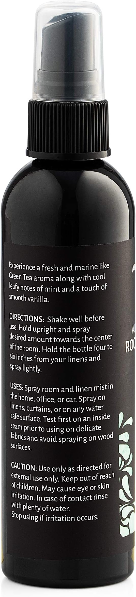Aromasong All Natural Room & Linen Spray, Green Tea Scent, for Bedding, Sheets, Couches, Pillow, Fabric Freshener Spray for Bed Sheet, Odor Eliminator Air Freshener All Natural Fragrance Oil Spray.