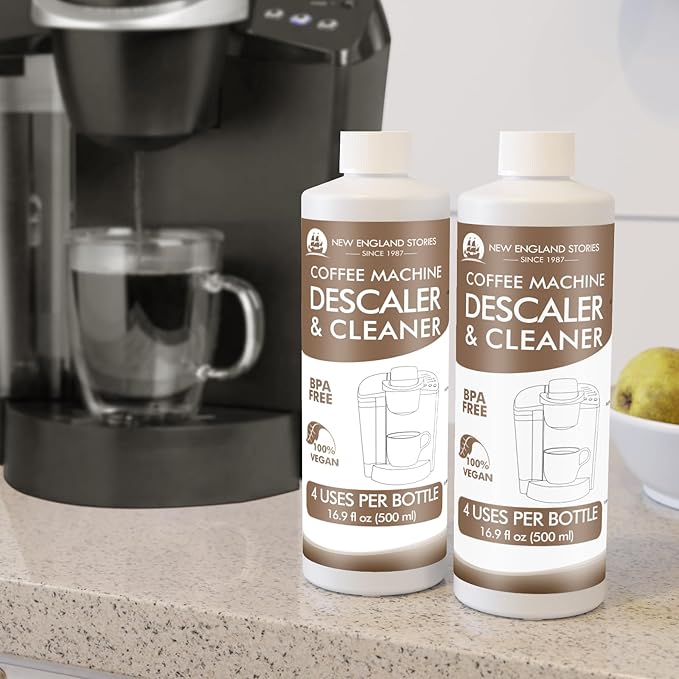 8 Uses Descaling Solution Compatible with Keurig, Nespresso, Breville, Delonghi, Jura, Ninja - 33.8oz Coffee Machine Descaler, Espresso Coffee Maker Cleaner, Coffee Pot Limescale Remover