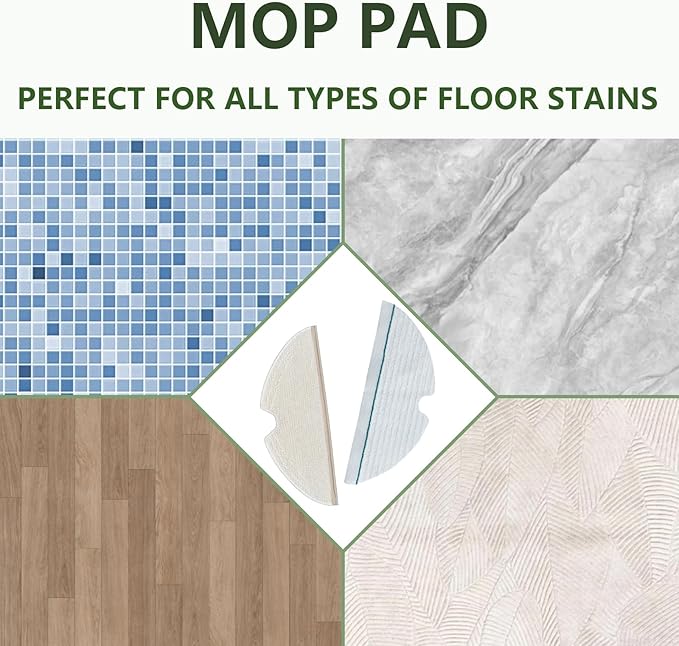 Mop Pad for Roborock Q5 Pro, Q7, Q7 Max, S5, S5 MAX, S6, S6 MAXV, S6 Pure, E-Series, Q5, Q8 Max+, Q8 Max Robot Vacuum Cleaner, 8 Pcs Reusable and 2 Pcs Disposable, Q8 Max Mop Pad Replacement