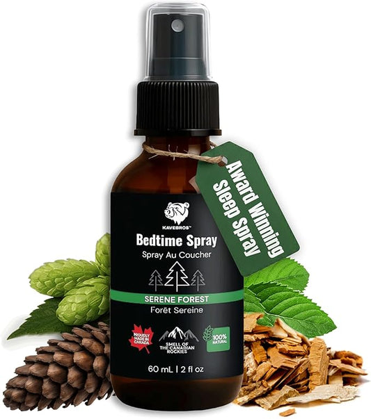 Award Winning Linen Spray for Bedding, 100% Natural Bed Spray, Pillow Mist Sleep Spray for Adults, Deep Sleep Pillow Spray for Sleeping Calm, Lavender & Melatonin Free, 10 Essential Oil Blend,2 fl oz