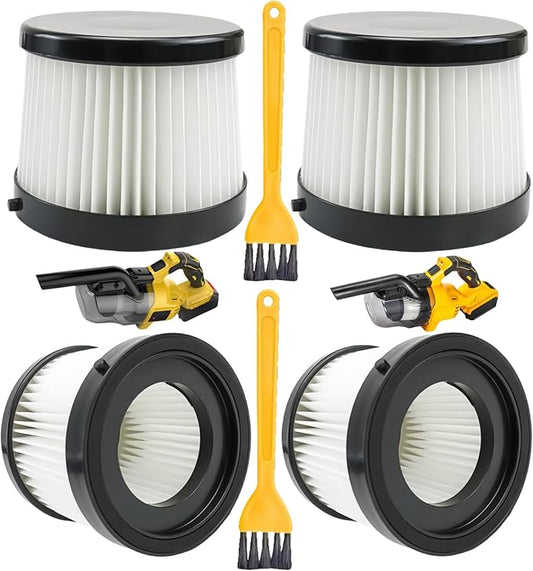 DCV501HB DCV5011H Replacement HEPA Filters. Compatible With D*WALT 20V Vacuum Cordless Handheld Vacuum Filter. Compared To Part DCV5011H DCV501HB Filter. Washable And Reusable Kits.4 Packs