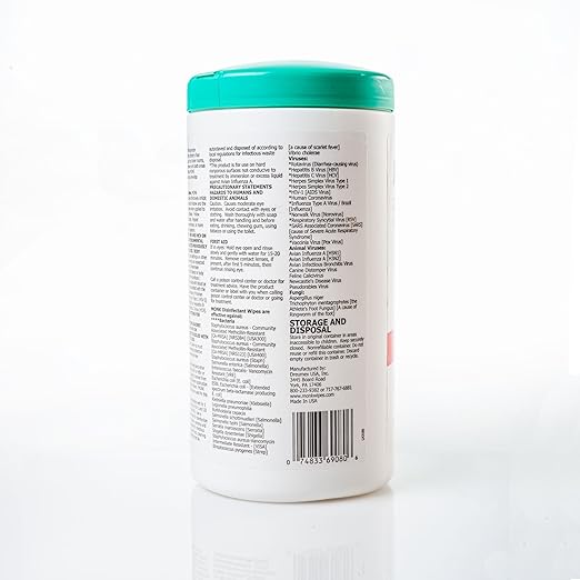 DREUMEX Monk Disinfectant Wipes, Large Lemon Breeze Fresh Scented Disinfectant Wipes , Value Pack Contains 6 Canisters of 80 Count, Perfect for Gyms, Fitness Clubs, Schools, Commercial Facilities
