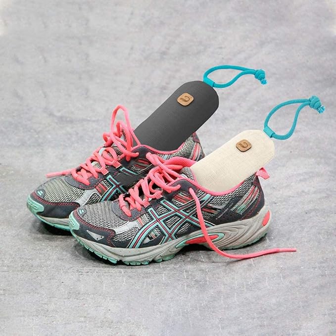 Bamboo Charcoal Shoe Deodorizer Air Purifying Bag Bundle [2 Gray + 2 Beige] - Natural Odor Eliminator - Last 365+ Days - No Chemicals - Air Freshener for Shoes, Closet, Gym Bag, Fridge and Car