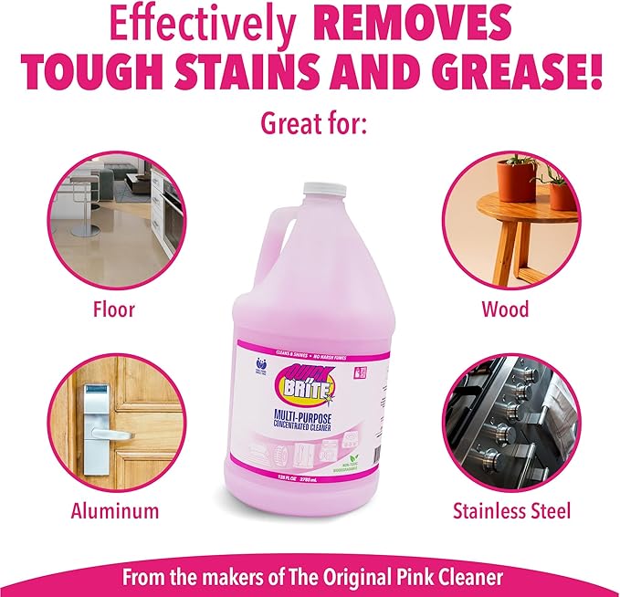 Quick 'n Brite Liquid Cleaner, True All Purpose Cleaner, 128 oz Cleaning Concentrate
