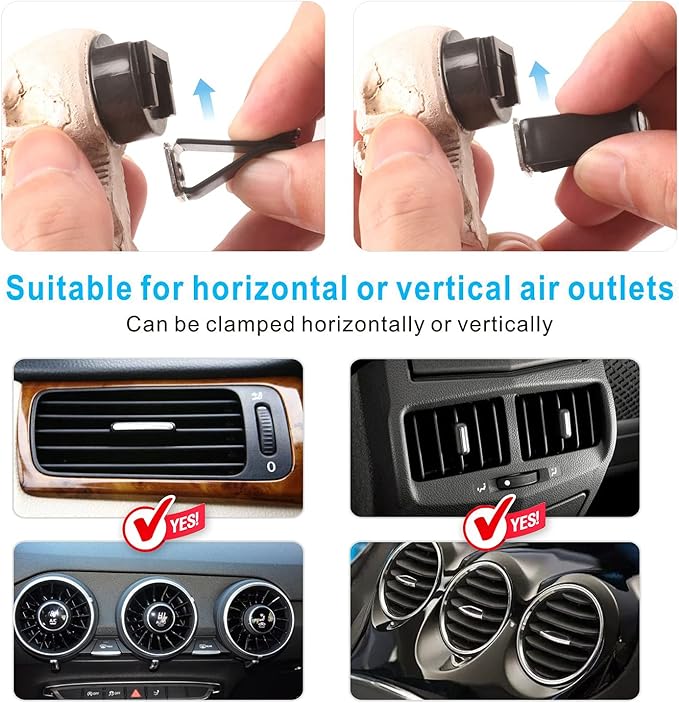 Cool Skull Car Decor for Truck Air Fresheners Vent Clips Cars Scent Freshener Things Goth Automotive Interior Aesthetic Halloween Decorations Mens Accessories Funny Christmas Gifts for Women Men