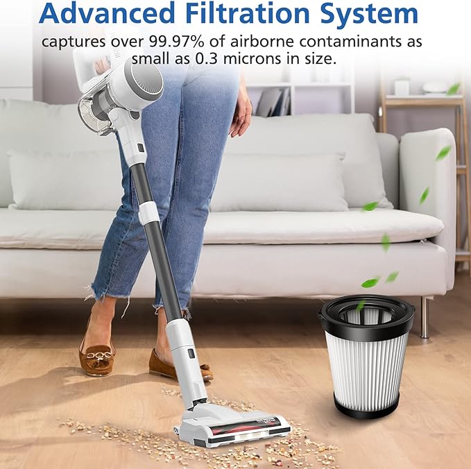 4 Pack FSV001 HEPA Filter Compatiable with Fabuletta FSV101, FSV001, VacLife VL732, Girnoor G160&G165, Afoddon A300, Lubluelu 202, Oraimo OSV-102, Besswin W26 Cordless Stick Vacuum Cleaners