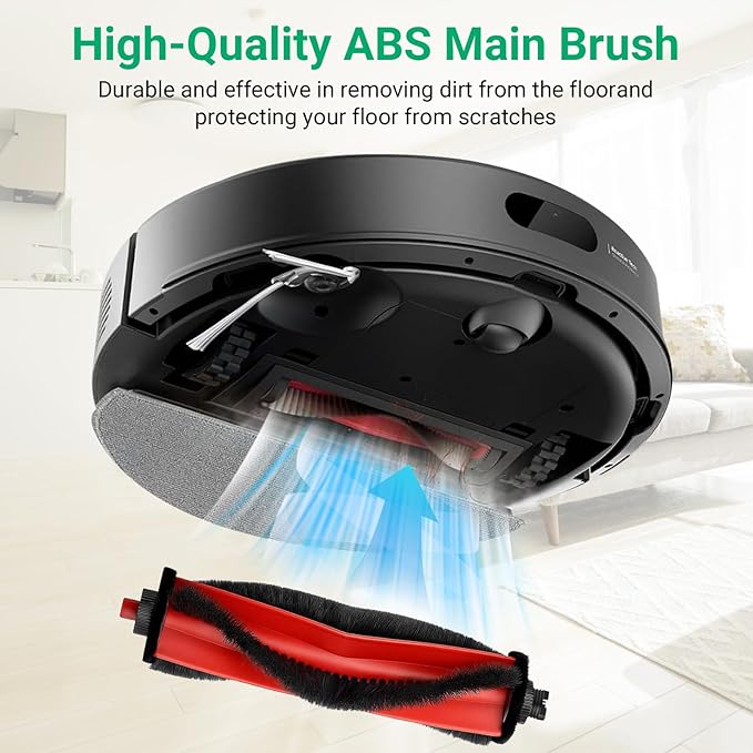 Replacement Kit Kit for Roborock Q7 M5+/ Q7 M5/ Q7 L5 / Q7 L5+ Robot Vacuum Cleaner, 2 Main Brushes,4 Filters,6 Mop Pads & Dust Bags & Side Brushes,1 Cleaning Brush & Screwdriver
