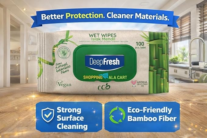 ShoppingAlaCart Multi-Purpose Cleaning Wipes for Home and Office, 100 Count Per Pack, Pop-Top, Resealable, 6-Pack (600 Total Wipes)