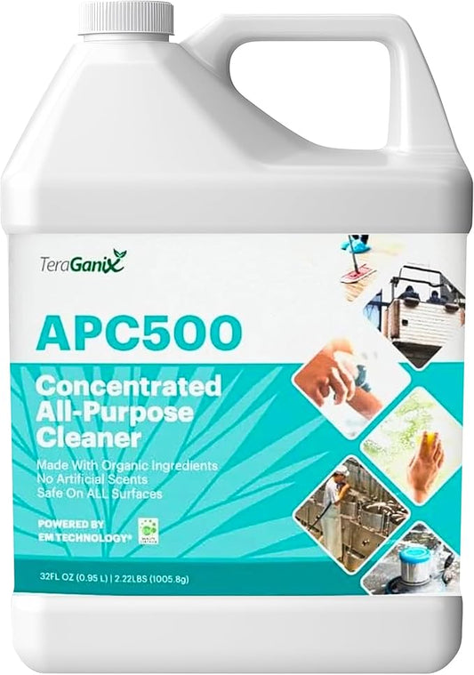 TeraGanix Natural All Purpose Cleaner Concentrate, Non-Toxic, Eco-Friendly, Safe for Kids & Pets, Biodegradable Formula for Home, Kitchen & All Surfaces (32 fl oz)