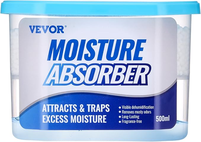 VEVOR Moisture Absorber Boxes, 10.8 oz Humidity Absorber Boxes(6 Packs), Fragrance Free Dehumidifier Attracts Extra Moisture from Your Bathroom, Closet, and Kitchen
