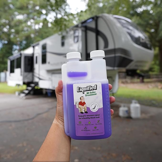 Liquified RV Toilet Treatment - Black Holding Tank Digester - Odor Eliminator - Lavender Scent - Matts RV Reviews (Lavender, 32oz)