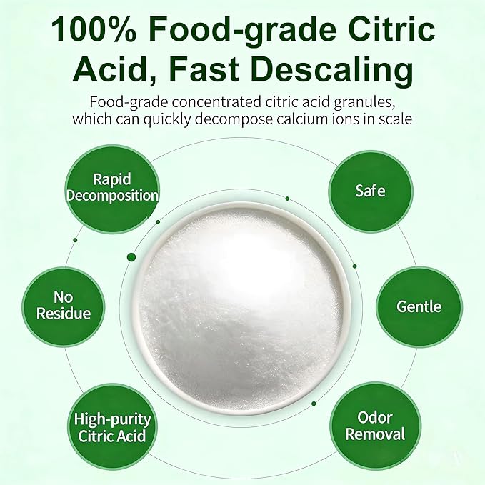 Citric Acid Descaling Agent, Food Grade Concentrated Powder, Individually Wrapped Descalers for Kettles, Household Kitchen Appliances, Powerful Limescale Remover, Fast Descaling Clean and Safe (20)