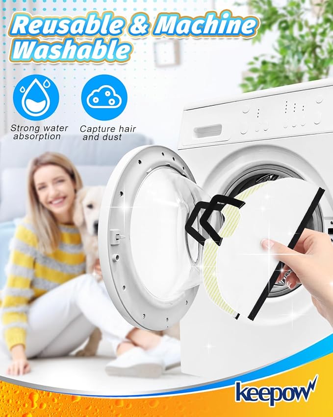 KEEPOW Replacement Mop Pads Compatible with Shark RV2610WA AV2610WA AV2620WA AV2630WA RV2410WD Matrix Plus AI Ultra 2-in-1 Robot Vacuum,Washable Reusable Replacement Microfiber Soft Mop Pads, 6 Pack