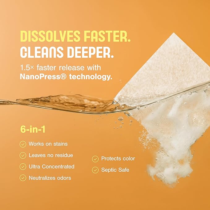 Proofed! Laundry Detergent Sheets, 64 Count, Clean Scent, The Only 100% Plastic-Free Sheet, No PVA or PVOH, Hypoallergenic, Bio-Based Ingredients, Made in USA, 2 Boxes