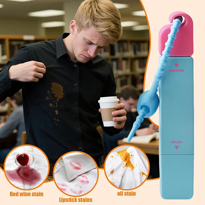 Stain Remover Pen For Clothing, 12 Ml Portable Double-Ended Stain Bleaching Pen, Instant Clothes Spot Cleaner Stick With Lanyard, For Home Outdoor & Travel