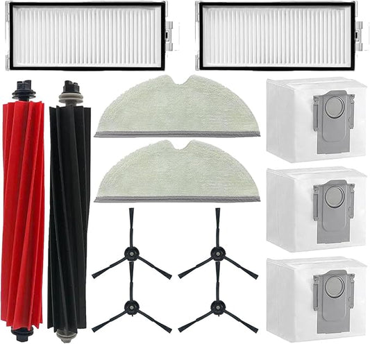 Accessories Kit for Roborock Q8 Max: Replacement Parts Compatible with Roborock Q8 Max Q8 Max + (Q8 Plus) Q5 Pro Q5 Pro+ Robot Vacuum Cleane, Main Brushes Side Brushes Filters Mop Pads Dust Bags