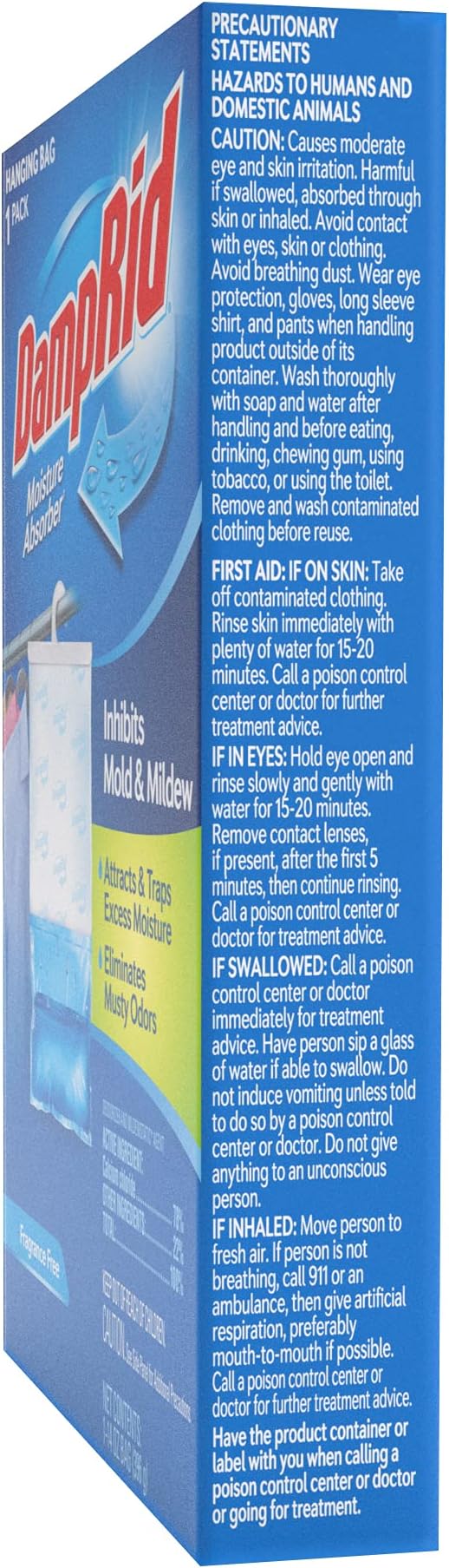 DampRid Fragance Free Hanging Moisture Absorber, 14 ounce (Pack of 6)