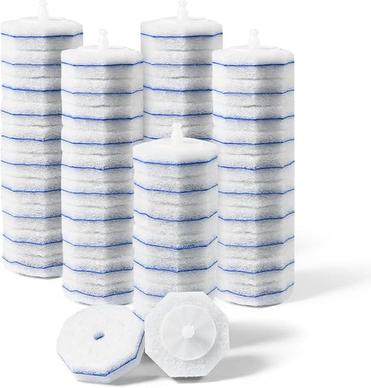 50 Count Disposable Toilet Brush,Toilet Cleaner Refills,Replacement Heads for Toilet Cleaning System,Compatible with Most Toilet Brushes（not Included Brush Rod）