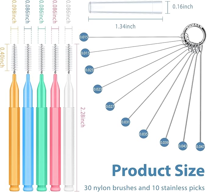 40 Pcs Shower Head Cleaner Picks,Multiple Shower Head Cleaning Brush for Small Hole, Nozzle unclogger Tool for Showerhead with Storage Box