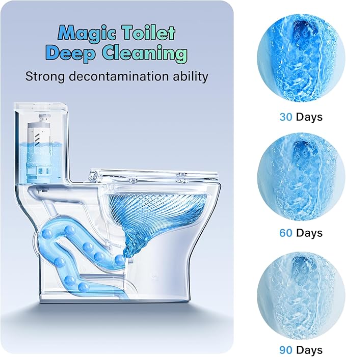 Crazy Clean Toilet Cleaner for bathroom: 3Pcs Toilets Cleaners Pro for Toilet Bowl, Drop-in Tank Cleaning, Eco-Friendly, Powerful Stain & Odor Removal, Safe for All Toilets, Home & Travel