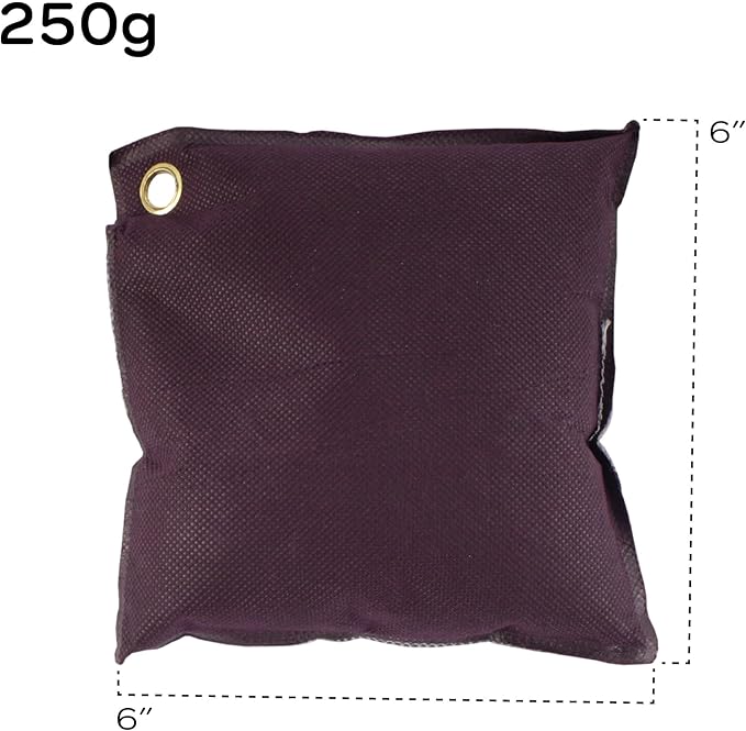 BambooMN Activated Bamboo Charcoal Air Purifier - 350g Burgundy - 2 Bags