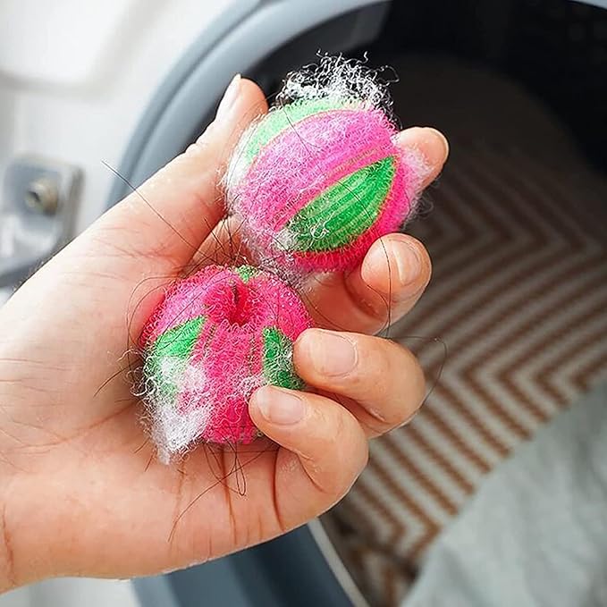 5 Pcs Hair Catcher Laundry Balls for Pet Hair, Reusable Hair Remover, Washing Machine Hair Laundry Ball Dryer for Clothing Dog Cat Pet Hair Remover for Lint Remover Washing Balls Household Supplies
