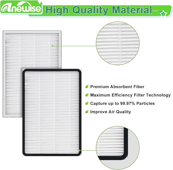 5 Pack EF-1 HEPA Media Filter Replacement for Kenmore 86889, 20-86889, 40324, 53295 Canister and Upright Vacuum Cleaner, For Panasonic Part MC-V199H