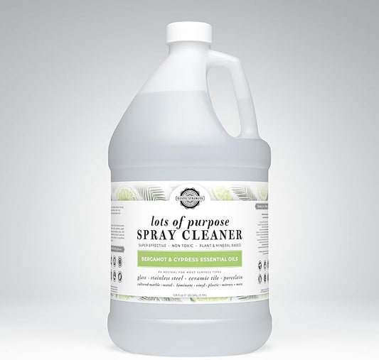Rustic Strength Lots of Purpose Spray Cleaner, Bergamot & Cypress, Multi-Surface, pH Balanced, Non-Toxic, Biodegradable, 1 Gallon, Plastic