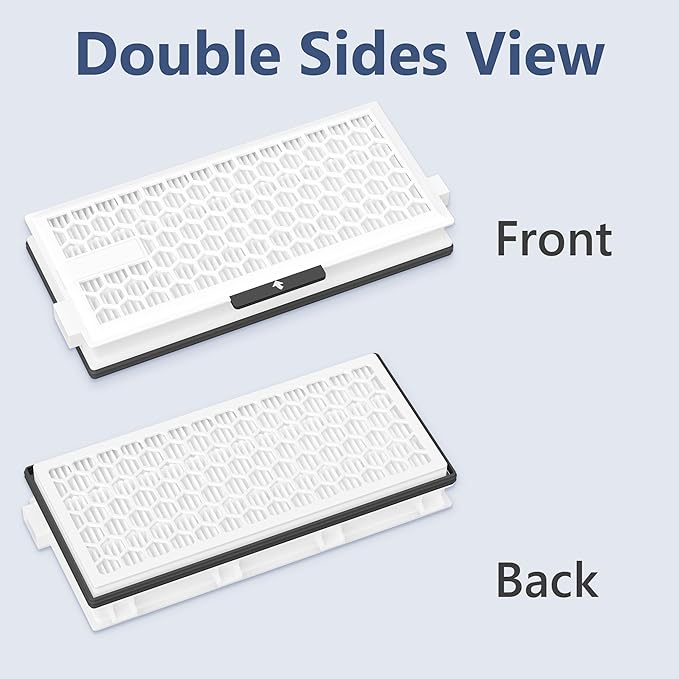 2 Packs HEPA Replacement Filters Compatible with Miele AirClean SF-HA 50 HEPA Filter for Vacuum Model # S4, S5, S6, S8, S8000, S8999, S6000, S6999, S5000, S5999, S4000, S4999, Complete C2 & C3