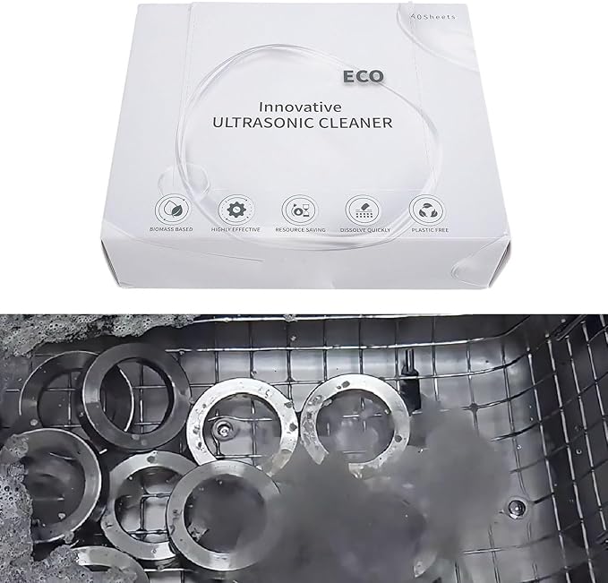 Ultrasonic Machine Degreaser Cleaning Sheet for Degreasing Alloy Steel Automotive Parts, Cleaning Copper, Aluminum Mg Alloy Parts, Glasses, Jewelry, Watches. 40 Sheets