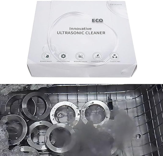 Ultrasonic Machine Degreaser Cleaning Sheet for Degreasing Alloy Steel Automotive Parts, Cleaning Copper, Aluminum Mg Alloy Parts, Glasses, Jewelry, Watches. 40 Sheets
