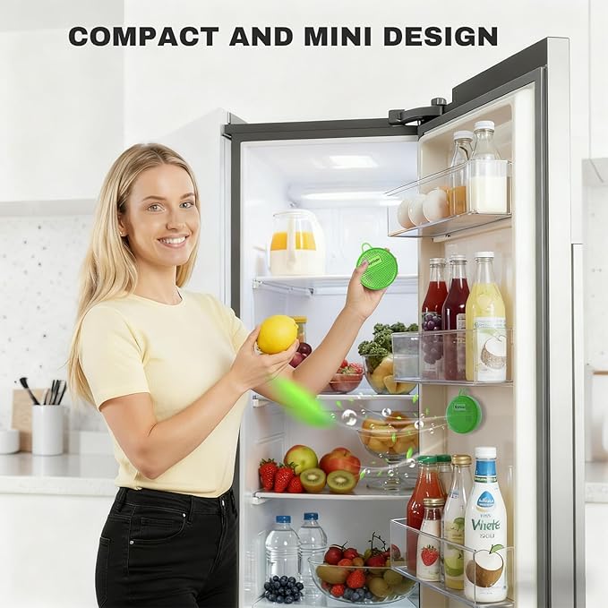 Refrigerator Deodorizer, Fridge Deodorizer Long Lasting Odor Eliminator for Fridge,Kitchen Gadgets Charcoal Air Purifier Odor Eliminator for Closet, Green