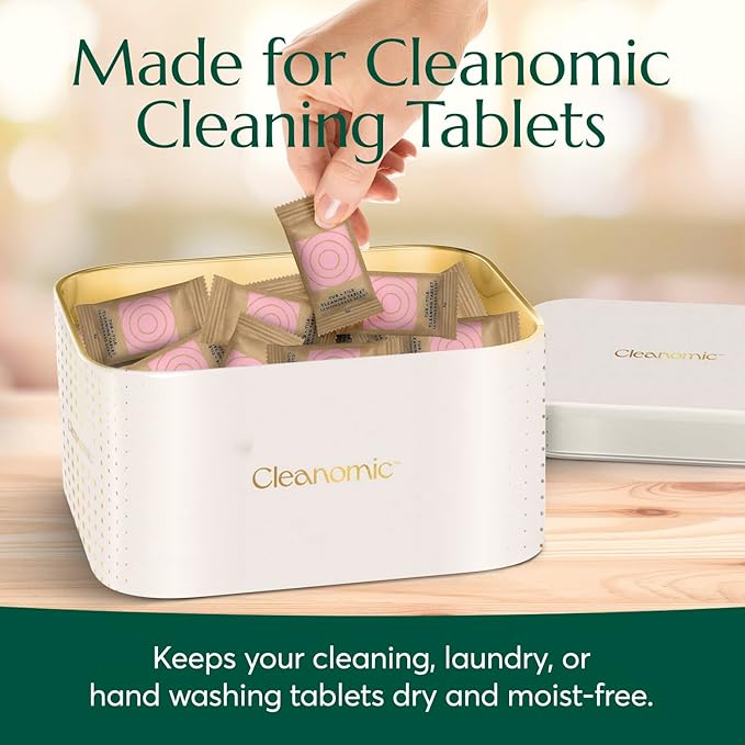 CLEANOMIC Foaming Hand Soap Tablets, Garbage Disposal Tablets & Tablet Tin Bundle