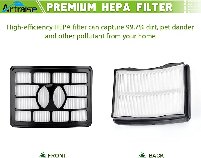 Artraise Filters for Shark Rotator Pro Lift-away Vacuum NV500, NV501, NV502, NV505, NV520, NV552, UV560, NV642, ZU780, ZU782, ZU785, Xff500 Xhf500
