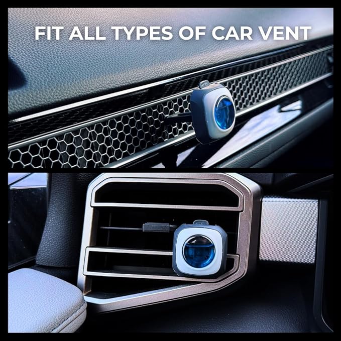 Air Jungles New Car Scent Car Air Freshener Vent Clip 6 Ct with 2 Adapter for Honda Civic, CRV, ZRV, HRV, Integra, Long Lasting Up to 180 Days, Natural Essential Oil Car Fragrance Odor Eliminator