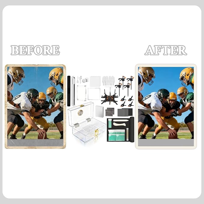DEDC Card Cleaning Kit Flattening Restoration Repair Care Sport Card with Heat Pen, Acrylic Humidor and Accessories – Complete Solution for TCG Collectors and Enthusiasts Premium