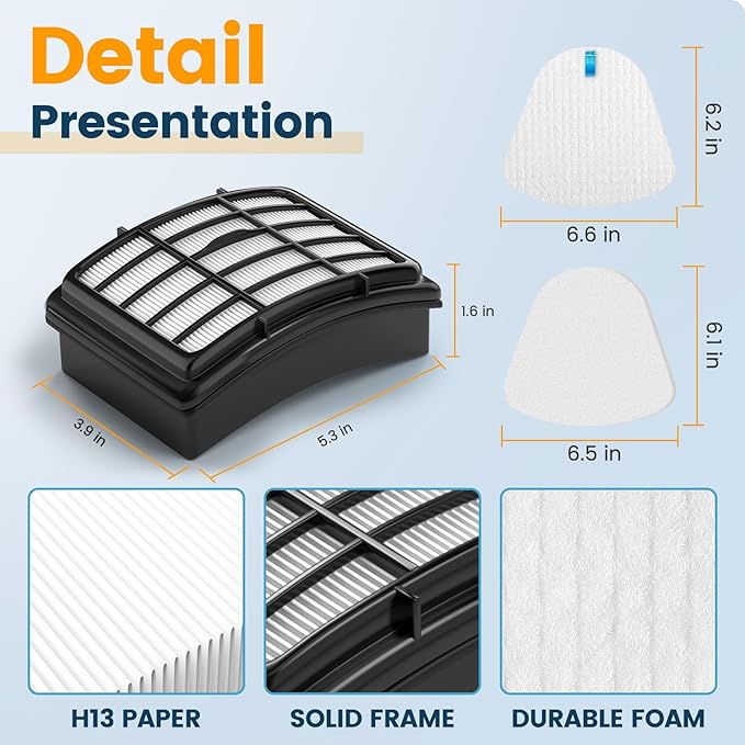 4 Foam and Felt Filters for Shark Vacuum Navigator Lift Away Filter Replacement ZU503AMZ NV350 NV351 NV352 NV355 NV356E NV360 NV370 NV391 UV440,UV490 UV500 UV540 UV550 CU500 XFF350 XHF350