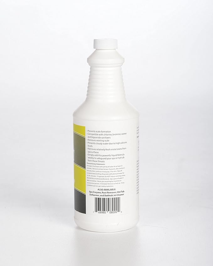 Spa & Hot Tub Scale Remover - Quart - Hot Tub & Spa Descaler, Scale Stain & Lime Stain Remover