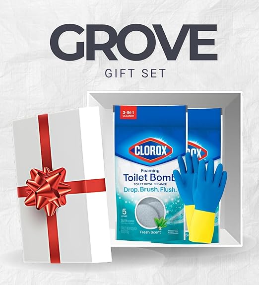 Toilet Bowl Cleaners by Foaming Fresh Scent + Lavender Scent Toilet Cleaner 5.3 oz Tablet Each Bundle with Cleaning Gloves – Easy-to-Use, Bleach-Free Tablets — Gift Set (3 Items)
